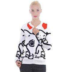 Snoopy Love Casual Zip Up Jacket by Jancukart