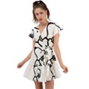 Snoopy Love Flutter Sleeve Wrap Dress View1