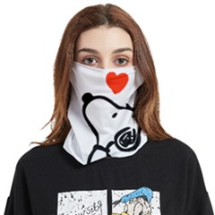 Snoopy Love Face Covering Bandana (two Sides) by Jancukart