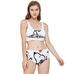 Snoopy Love Frilly Bikini Set