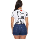 Snoopy Love Side Button Cropped Tee View4