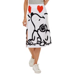 Snoopy Love Midi Panel Skirt