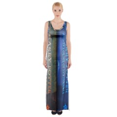 Vintage Collection Book Thigh Split Maxi Dress