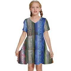 Vintage Collection Book Kids  Short Sleeve Tiered Mini Dress