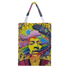 Psychedelic Rock Jimi Hendrix Classic Tote Bag