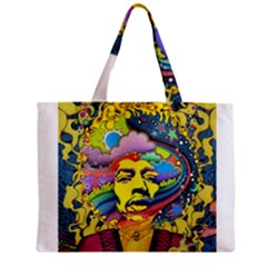 Psychedelic Rock Jimi Hendrix Zipper Mini Tote Bag