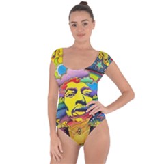 Psychedelic Rock Jimi Hendrix Short Sleeve Leotard 