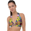 Psychedelic Rock Jimi Hendrix Halter Plunge Bikini Top View1