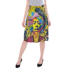 Psychedelic Rock Jimi Hendrix Midi Beach Skirt