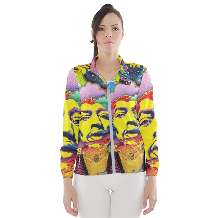 Psychedelic Rock Jimi Hendrix Women s Windbreaker