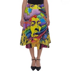 Psychedelic Rock Jimi Hendrix Perfect Length Midi Skirt by Jancukart