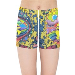 Psychedelic Rock Jimi Hendrix Kids  Sports Shorts