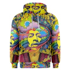 Psychedelic Rock Jimi Hendrix Men s Overhead Hoodie