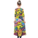 Psychedelic Rock Jimi Hendrix Kids  Quarter Sleeve Maxi Dress View2