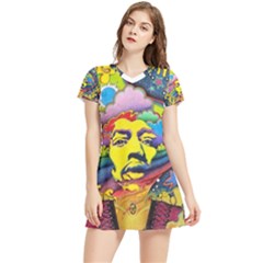 Psychedelic Rock Jimi Hendrix Women s Sports Skirt