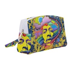 Psychedelic Rock Jimi Hendrix Wristlet Pouch Bag (medium)