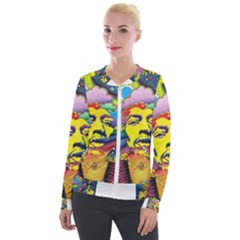 Psychedelic Rock Jimi Hendrix Velvet Zip Up Jacket