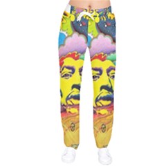 Psychedelic Rock Jimi Hendrix Women Velvet Drawstring Pants