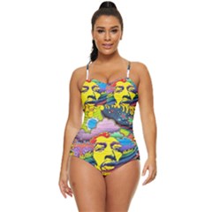 Psychedelic Rock Jimi Hendrix Retro Full Coverage Swimsuit by Jancukart