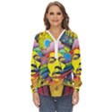 Psychedelic Rock Jimi Hendrix Zip Up Long Sleeve Blouse View1