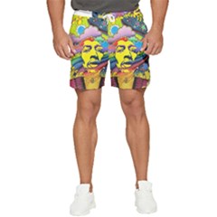 Psychedelic Rock Jimi Hendrix Men s Runner Shorts