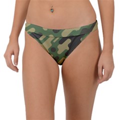 Camouflage Pattern Background Band Bikini Bottom by Wegoenart