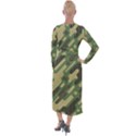 Camouflage Pattern Background Velvet Maxi Wrap Dress View2