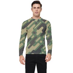 Camouflage Pattern Background Men s Long Sleeve Rash Guard by Wegoenart