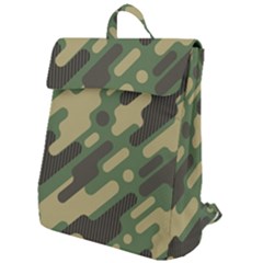 Camouflage Pattern Background Flap Top Backpack by Wegoenart