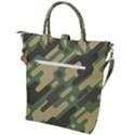 Camouflage Pattern Background Buckle Top Tote Bag View2