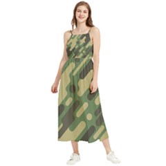 Camouflage Pattern Background Boho Sleeveless Summer Dress by Wegoenart