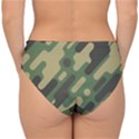 Camouflage Pattern Background Double Strap Halter Bikini Bottom View2