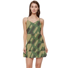 Camouflage Pattern Background Short Frill Dress by Wegoenart