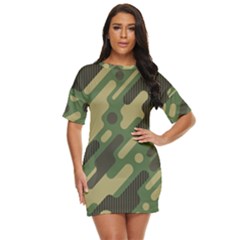 Camouflage Pattern Background Just Threw It On Dress by Wegoenart