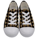 Golden Chess Board Background Kids  Low Top Canvas Sneakers View1