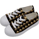 Golden Chess Board Background Kids  Low Top Canvas Sneakers View2