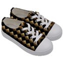 Golden Chess Board Background Kids  Low Top Canvas Sneakers View3