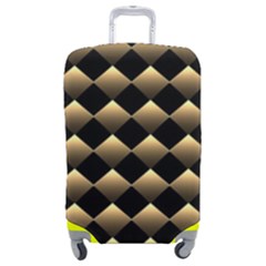 Golden Chess Board Background Luggage Cover (medium) by Wegoenart