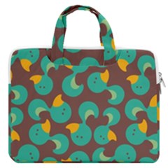 Vector-illustration-seamless-pattern-with-cartoon-duck Macbook Pro 13  Double Pocket Laptop Bag by Wegoenart