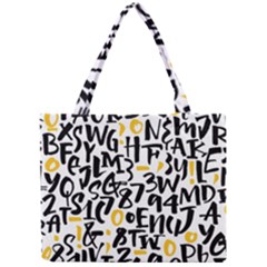 Letters Pattern Mini Tote Bag by Wegoenart