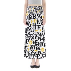 Letters Pattern Full Length Maxi Skirt by Wegoenart