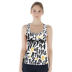 Letters Pattern Racer Back Sports Top by Wegoenart