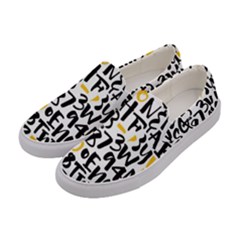 Letters Pattern Women s Canvas Slip Ons by Wegoenart