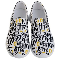 Letters Pattern Men s Lightweight Slip Ons by Wegoenart