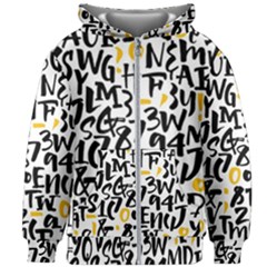 Letters Pattern Kids  Zipper Hoodie Without Drawstring