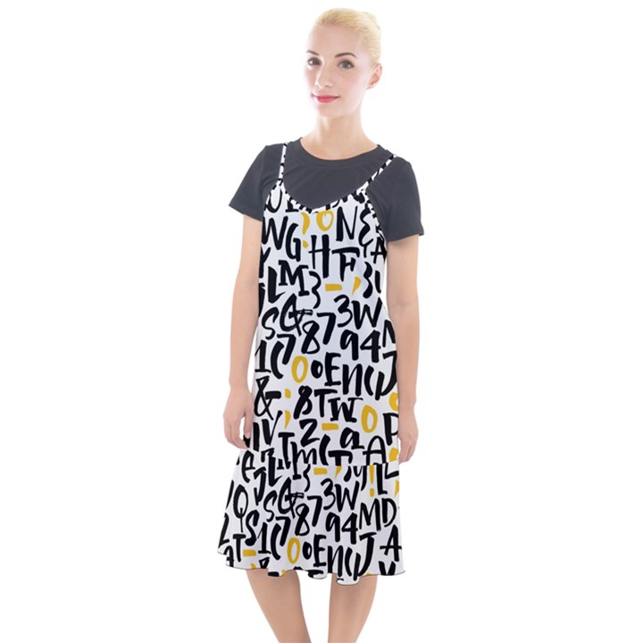 Letters pattern Camis Fishtail Dress