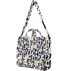 Letters Pattern Square Shoulder Tote Bag by Wegoenart