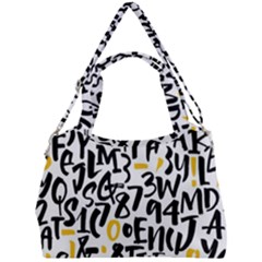 Letters Pattern Double Compartment Shoulder Bag by Wegoenart