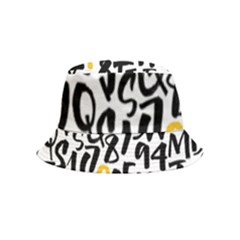 Letters Pattern Inside Out Bucket Hat (kids) by Wegoenart