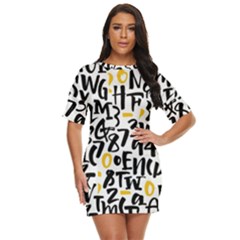 Letters Pattern Just Threw It On Dress by Wegoenart